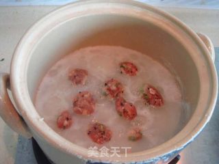 山药肉丸粥的做法步骤：2