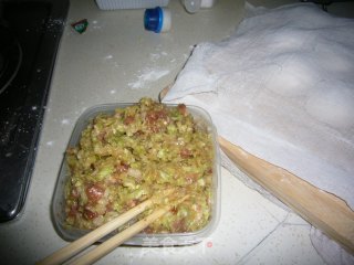 白菜猪肉包的做法步骤：2