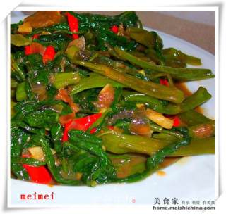 马来风光@@叁峇蕹菜的做法步骤：4