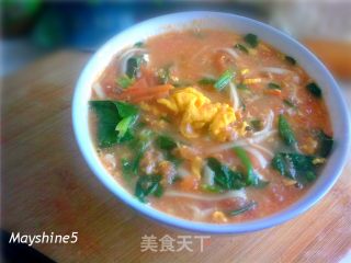 瘦身番茄碎面汤的做法步骤：2