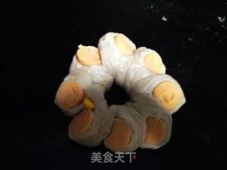 葱香热狗面包（七刀花式面包）的做法步骤：4