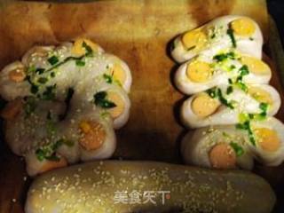葱香热狗面包（七刀花式面包）的做法步骤：4