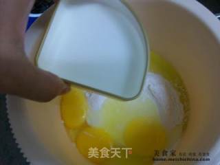 青青绿绿春节的气氛到来啦@@菠菜蛋糕的做法步骤：5