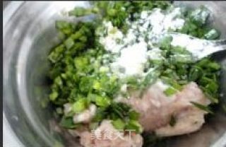 韭菜版——肉饼蒸蛋的做法步骤：2
