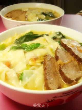 什蔬牛肉柳叶面的做法步骤：2