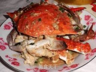年菜之十二又鲜又香的-----葱爆大海蟹的做法步骤：3