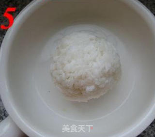 快速营养早餐—蛋羹泡饭的做法步骤：3