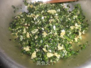 韭菜鸡蛋木耳素馅饺子的做法步骤：2