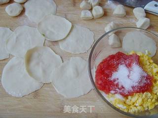 番茄鸡蛋饺子的做法步骤：2