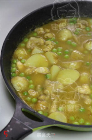 咖喱土豆鸡盖浇馕的做法步骤：4