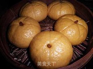 年菜之二十大丰收----小南瓜豆沙包的做法步骤：3