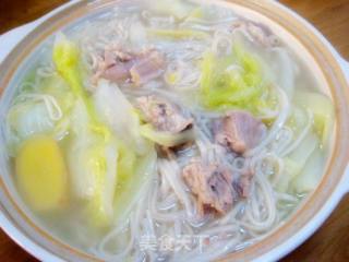 羊肉白菜砂锅面的做法步骤：2