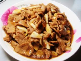 我家拿手菜——蒜爆羊肉的做法步骤：3