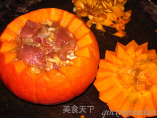 原只南瓜蒸排骨的做法步骤：5