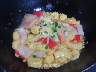 鲍汁烧玉子豆腐的做法步骤：3