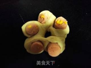 梅花热狗面包的做法步骤：4