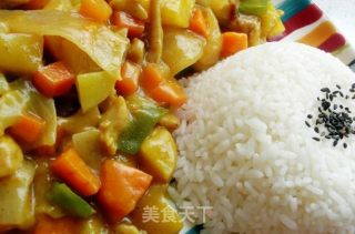 非正宗版咖喱鸡饭的做法步骤：2