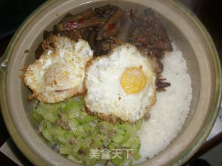 【老桃七厨房】茄子煲仔饭的做法步骤：2