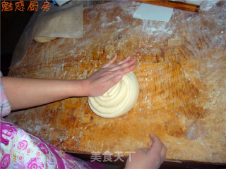百姓家的普通饭---馒头、椒盐花卷和发面油饼的做法步骤：2