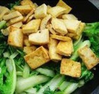 小青菜炒北豆腐的做法步骤：2