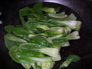 香菇扒油菜——家庭版的做法步骤：2