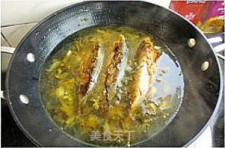 酒香酸菜青条鱼的做法步骤：2