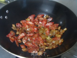 荷兰豆炒腊肉的做法步骤：3