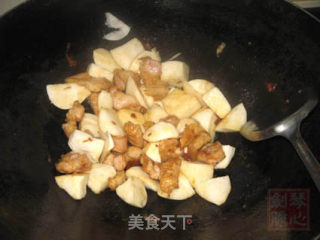 肉片炒沙葛的做法步骤：4