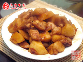 肉片炒沙葛的做法步骤：4