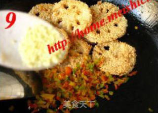 咸酥芝麻藕片的做法步骤：4