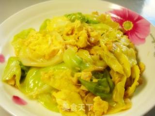 蛋香手撕包菜的做法步骤：4