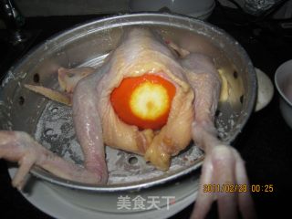 香橙盐焗鸡的做法步骤：2