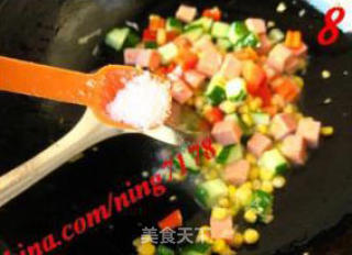 五彩煎豆腐的做法步骤：5
