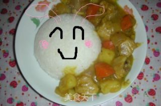 椰香咖喱鸡的做法步骤：2