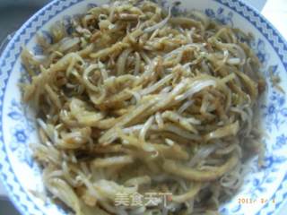 山东肉丝豆芽焖饼的做法步骤：2