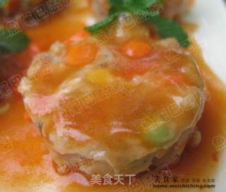 小朋友的最爱---鲮鱼胶蒸时蔬的做法步骤：4