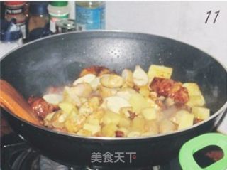 五花肉烧慈姑的做法步骤：3