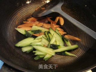 青瓜火腿手擀面的做法步骤：3