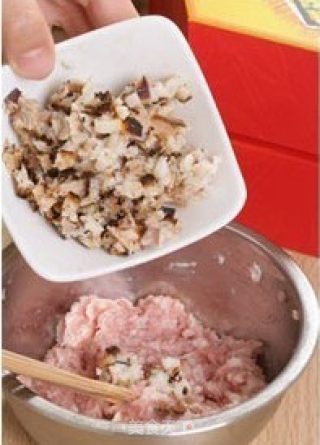 青菜酱肉饺子的做法步骤：2