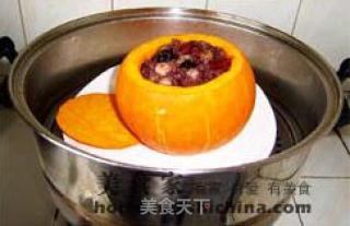 最具传统的的甜点——八宝金瓜盅的做法步骤：4