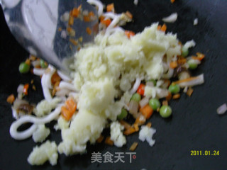 【薯泥焗乌冬面】的做法步骤：2