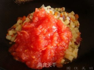 茄汁金针烩玉子豆腐的做法步骤：2