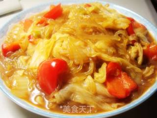 甜椒白菜炖粉条的做法步骤：4