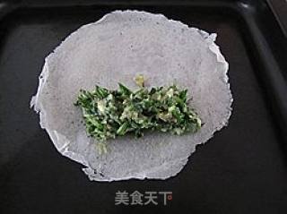 韭菜肉馅春卷的做法步骤：2