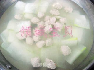 冬瓜汆牛肉丸的做法步骤：5