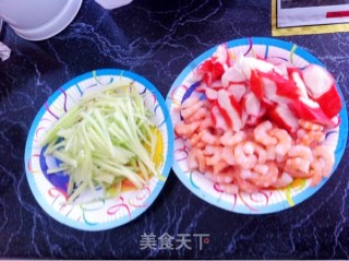 海虾海苔腐皮卷的做法步骤：2