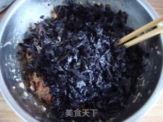 紫菜虾皮肉饺的做法步骤：2