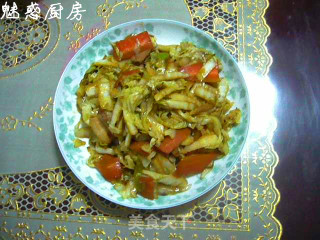 胡萝卜炒白菜的做法步骤：2