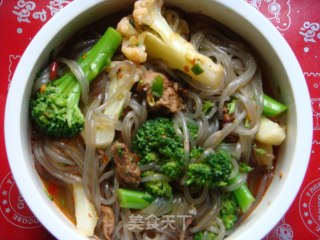 双花牛肉粉的做法步骤：2