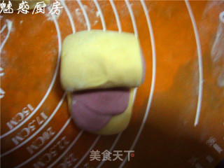 紫薯双色土司的做法步骤：2